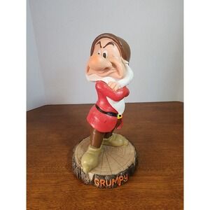 Vintage Disney Snow White Garden Statue Grumpy Figure Unused Seven Dwarfs